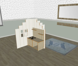 Speelse huishoek + vorm trapgevels hoog