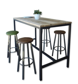 Statafel steigerhout met stalen frame