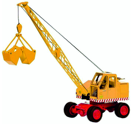 FUCHS 301 mobile crane with grab and wrecking ball SC7768. 1:32