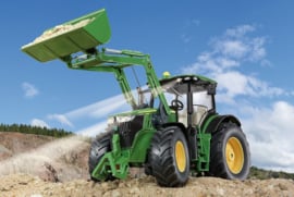 John Deere 7280R + voorlader en bak contrôle Si6777 Schaal 1:32