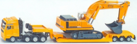 Heavy transport with 'Flat-Bed Trailer' with crawler crane Si1847 Scale 1:87