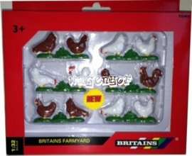 Free-range chickens 6x2 BR42812 Britains Scale 1:32