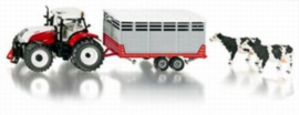 Steyr met Veetrailer  Si3870  Siku Schaal 1:32