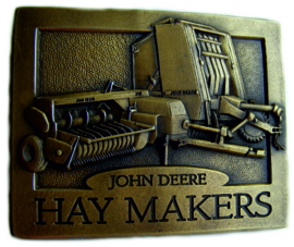 John Deere HAY MAKERS Belt Buckle JD1911 (1994).