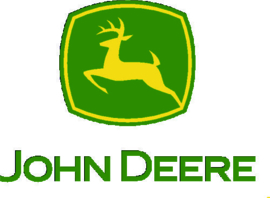 John Deere logo met ingetrokken pootjes JD002. +/- 35X50 cm