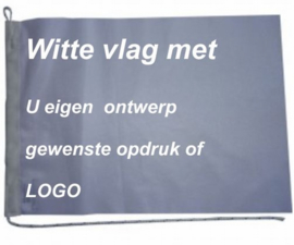 Vlag met eigen opdruk +/- 35X50 cm.