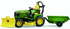 John Deere zitmaaier met aanhanger BRUDER BRU 62104 bworld.