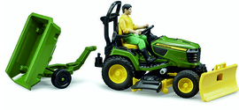 John Deere zitmaaier met aanhanger BRUDER BRU 62104 bworld.
