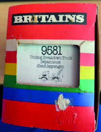 UNIMOG RECOVERY SERVICE BRITAINS BR9581.