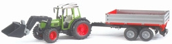 Fendt 209 S without front loader with trailer Bruder BRU02104 Scale 1:16