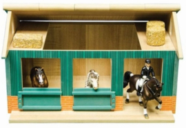 Paardenstal met 2 boxen en berging. KG610002 Kids Globe Schaal 1 : 24