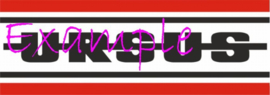 URSUS logo op vlag +/- 35X50 cm.