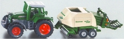 Tractor with large baler