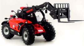 Manitou MLT 635 Teleskooplader met bak en pallet lepels Wi77850 1:32.