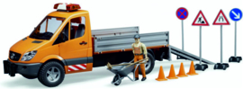 MB Sprinter wegwerk en accessiores Bruder BRU02537 1:16.