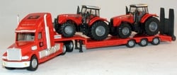 American truck MF red + 2 MF tractors Si1857 Scale 1:87
