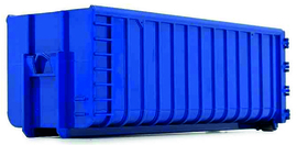 Haakarm container 40m3 in blauw MM2301-01.