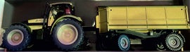 DEUTZ-AGROTRON 210 with trailer in Gold color (TYRO TOYS 2003).