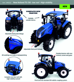 New Holland T5.130 low roof high visibility UH6222.