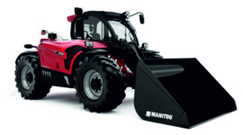 Manitou MLT 635 Teleskooplader met bak en pallet lepels Wi77850 1:32.