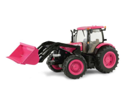 Case IH tractor with front loader in Pink color ERTL46357 scale 1:16