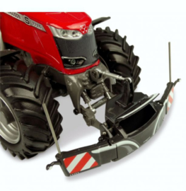 Tractor safety bumper with front weight in Gray UH5348