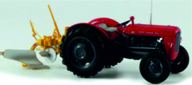 Massey Ferguson 35X met Rumpstad ploeg 30 jaar landbouwminiaturenbeurs UH5357.