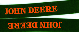 John Deere Suspender Old Font. # Old JD.