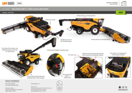 NEW HOLLAND CR 11 Yellow version on wheels UH7237. 2026