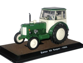 Zetor 50 Super tractor in Groen met cabine 1966 Atlas - 7517006 schaal 1:32.