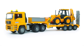 MAN TGA low loader with JCB 4X dredging loader BRU02776