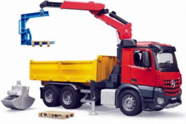 MB Actros tipper with crane 03651 BRU Bruder BRU 03651 Scale 1:16