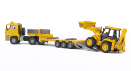 MAN TGA low loader with JCB 4X dredging loader BRU02776