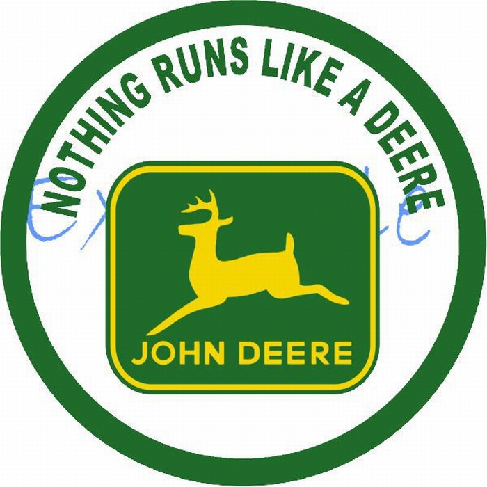 John Deere Nothing runs logo on flag +/- 35/50 cm
