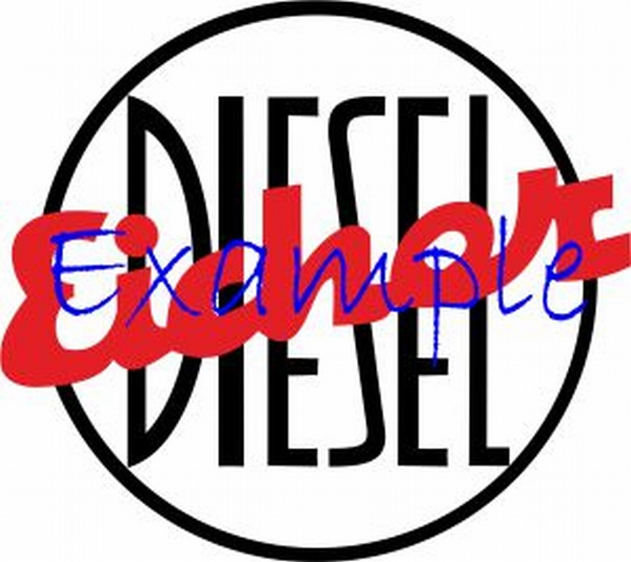 Eicher Diesel Logo on flag +/- 35/50 cm.