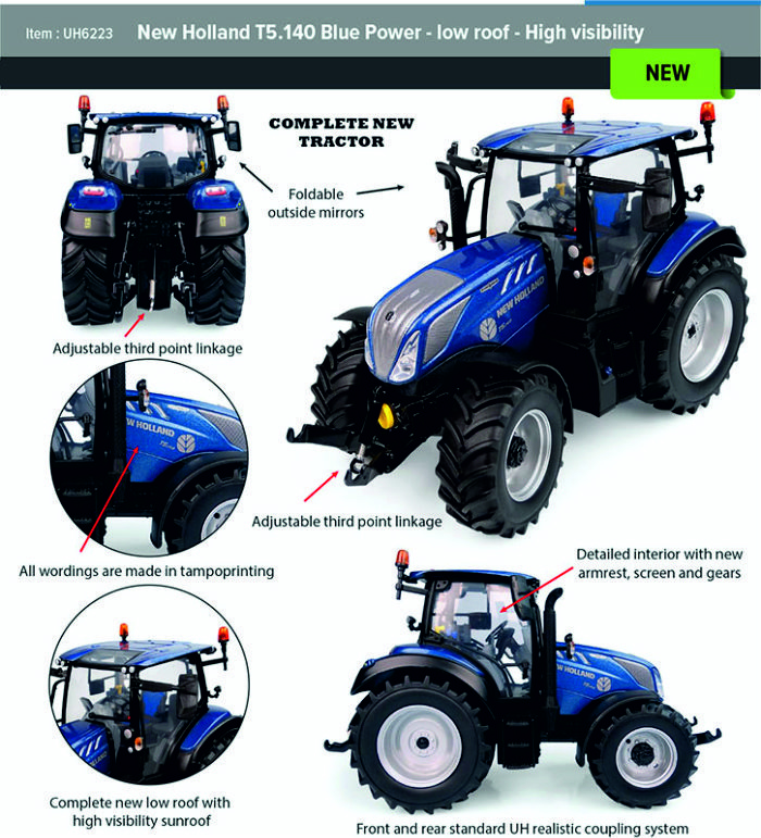 New Holland T5.140 Blue power low roof UH6223.
