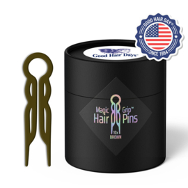 Hair Pin Brown - Made in USA - 10 stuks