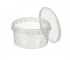 Plastic potje met deksel - 180 ml (10 stuks)