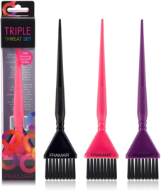 Framar Triple Threat Set - Black, Pink & Purple