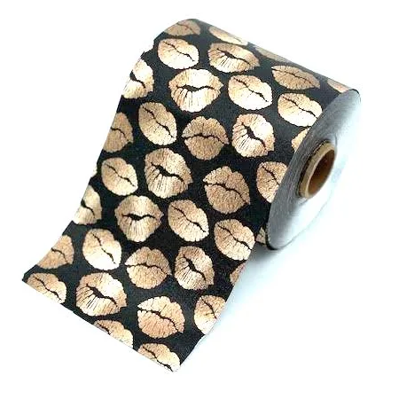 Happy Foils - Embossed Roll 100 m - Golden Lips
