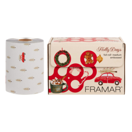 Framar Holly Days Embossed Roll - 100 m