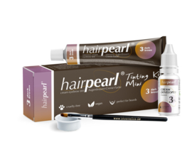 Hairpearl Wimper- en wenkbrauwverf Mini Kit Nr.3 Dark Brown