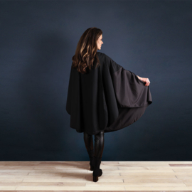 Trend-Design Balayage Cape - Zwart, drukknopen
