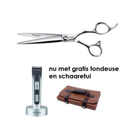 Schaar E-Kwip+ Ninjato 7.0" met gratis Tondeuse en Schaaretui