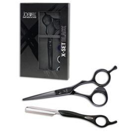 Schaar Joewell X Black - 5.75" met gratis Feather Razor Black