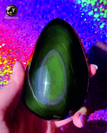 Regenboog Obsidiaan geslepen nr. 14