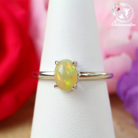 Welo Ethiopische Opaal Ring 5x7mm AAA kwaliteit