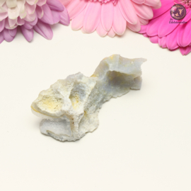 Ruwe Blauwe Chalcedoon (Blue Lace agaat) klein zonder externe matrix nr. 19