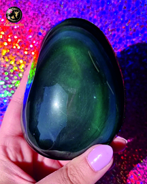Regenboog Obsidiaan geslepen nr. 15