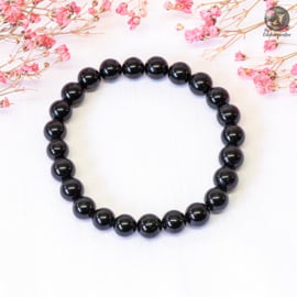 Zwarte Toermalijn kogelarmband 8 mm